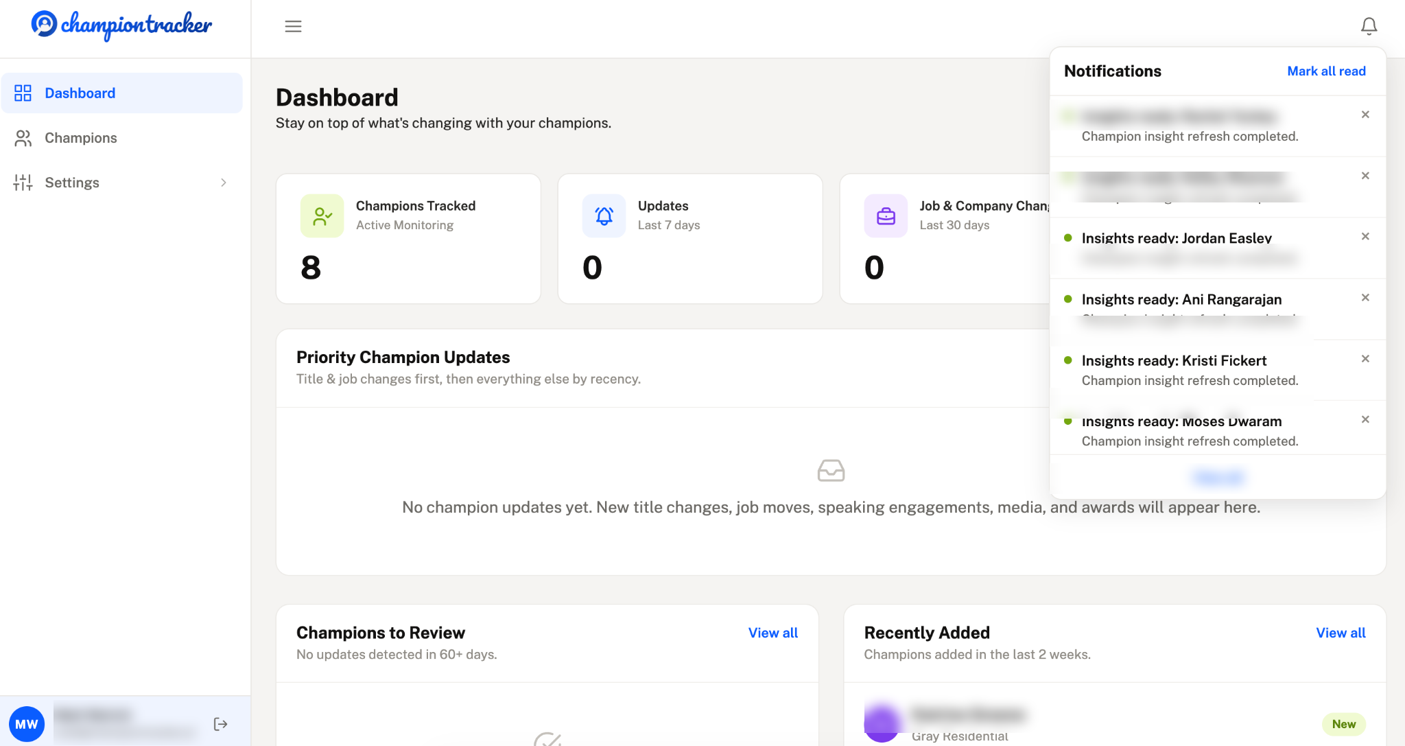 ChampionTracker alerts screenshot